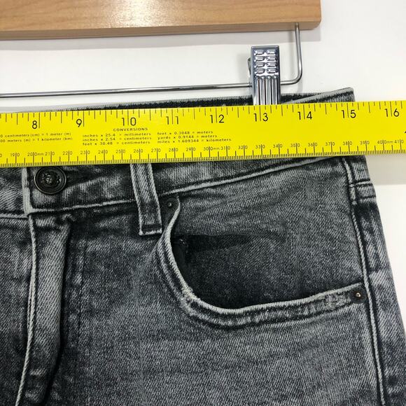 SLVRLAKE Women's Loulou Cropped Distressed Mid-rise Slim-leg Jeans Gray Size 29 - Picture 8 of 14